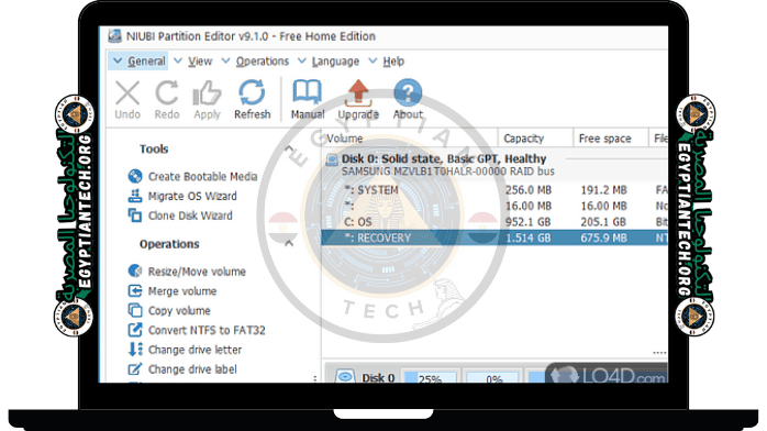 برنامج إعادة تقسيم الهارد ديسك